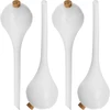 Bevattningskulor för växter, vita halvgenomskinliga med kork, 400 ml, 4 st. - 4 