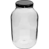 Burk 4L med svart lock ø 100 ['burk för tinktur', ' för tinkturer', ' 4l burk', ' glasburk', ' burk med lock', ' lock fi100', ' burk för torkade svampar', ' burk för förvaring', ' burk för syrning', ' burk för konserver', ' inlagda gurkor', ' burk för kimchi']