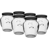 Burk Amfora 580 ml (fi 82) med svart lock 6 st. - 7 