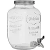 Burk för lemonad, med kran - glas, 4 L ['burk för lemonad', ' burk för drycker', ' burk med kran', ' burk 4 liter med kran', ' glasflaska med kran', ' glasflaska för drycker', ' burk för dryck', ' burk för dryck på fest', ' burk med kran för trädgården', ' lemonad utomhus', ' sommaruppfriskning']