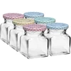 Burk TO 120 ml Fyrkantig fi 53 lock - 6 st. ['burkar', ' små burkar', ' burk', ' glasburk', ' glasburkar', ' burk med lock', ' burkar för konservering', ' burk för inläggningar', ' burkar för inläggningar', ' burkar för kryddor', ' burk för sylt', ' burk för konserver', ' burk för honung', ' liten burk för honung']