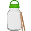 Burk TO 4 L med plastlock + tång fi 100 ['burk', ' glasburk', ' glasburk med lock', ' burk för inläggning av gurkor', ' burk för gurkor', ' burk för likörer', ' burk för tinkturer', ' burk med tång', ' tång för gurkor', ' kökstång']