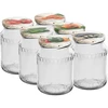 Burk TO 720 ml med färgat lock fi 82/6 - 6 st. ['burkset', ' burkar för sylt', ' burk för konserver', ' burk för inläggningar', ' burkar med lock', ' burkar fi 82', ' burkar med färgade lock', ' burkar för konservering', ' burkar för inläggningar', ' burkar för kött', ' burkset', ' burkar för pastörisering', ' kött i burk']