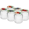Burk TO, tjockis 580ml med färgglatt lock fi82/6, 6 st. ['burkar', ' burk', ' burkuppsättning', ' behållare', ' glasbehållare', ' förvaringsburkar', ' köksburkar', ' glasburkar', ' burkar med metallock', ' matförvaringsburkar', ' burkar för konserver', ' burkar för örter', ' burkar för kaffe', ' burkar för te', ' diskmaskinssäkra burkar', ' glasburk', ' burk med lock', ' burkuppsättning', ' burkar för sylt', ' tjockisburk', ' tjockis']