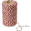 Charkuterisnöre vit-röd bomull (240°C) 55 m - 8 