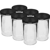 Enkel burk 545ml (fi 82) - med svart lock, 6 st. - 6 