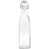 Flaska 1 L med tätslutande bygelkork – fyrkantig ['flaska för alkohol', ' dekorativa alkoholflaskor', ' glasflaska för alkohol', ' flaskor för hemmagjord likör till bröllop', ' flaska för likör', ' flaska för vin', ' vinflaskor', ' likör']