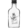 Plunta 200 ml med skruvkork, tryck 'Snögubbe', 1 st. ['flaska', ' pluntor', ' flaska med tryck', ' flaska till jul', ' flaska till julen', ' flaska för likör', ' flaska för destillat', ' flaska för alkohol', ' flaska 200 ml', ' flaska 200 ml med skruvkork', ' plunta', ' miniflaska 200 ml', ' julset', ' flaska att lägga under granen', ' julens drycker', ' liten dekorativ flaska', ' Merry Christmas', ' julklapp']