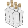 Principalflaska 500 ml med skruvkork, 6 st. ['dekorativ flaska', ' flaska för vodka', ' flaska för alkohol', ' flaska för likör', ' dekorativa flaskor']