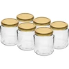 Twist-off burk, tjockis 580ml med guldfärgat lock fi82/6, 6 st. ['burkar', ' burk', ' burkset', ' behållare', ' glasbehållare', ' förvaringsburkar', ' köksburkar', ' glasburkar', ' burkar med metallock', ' matförvaringsburkar', ' konserveringsburkar', ' burkar för örter', ' burkar för kaffe', ' burkar för te', ' diskmaskinssäkra burkar', ' glasburk', ' burk med lock', ' burkset', ' burkar för sylt', ' tjockis', ' tjockisburk']