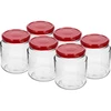 Twist-off burk, tjockis 580ml med vinrött lock fi82/6, 6 st. ['burkar', ' burk', ' burkset', ' behållare', ' glasbehållare', ' förvaringsburkar', ' köksburkar', ' glasburkar', ' burkar med metallock', ' matförvaringsburkar', ' burkar för konserver', ' burkar för örter', ' burkar för kaffe', ' burkar för te', ' diskmaskinssäkra burkar', ' glasburk', ' burk med lock', ' burkset', ' burkar för sylt', ' tjockisburk', ' tjockis']