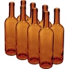 Vinflaska 0,75 L brun - förpackning 8 st. - 6 