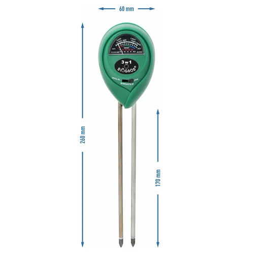 3-i-1 marktestare - pH, fuktighet, solljus - 4