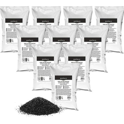 Aktivt kokoskol 1 kg x 10 - set