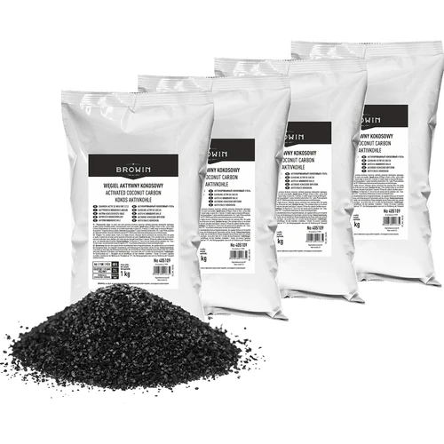 Aktivt kokoskol 1 kg x 4 - set