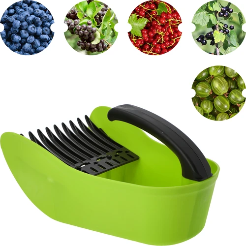 Bärplockare för små frukter, grön, av plast - 2