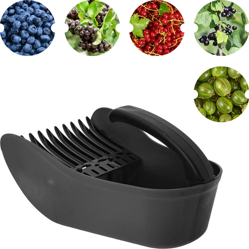 Bärplockare för små frukter i plast, svart - 2