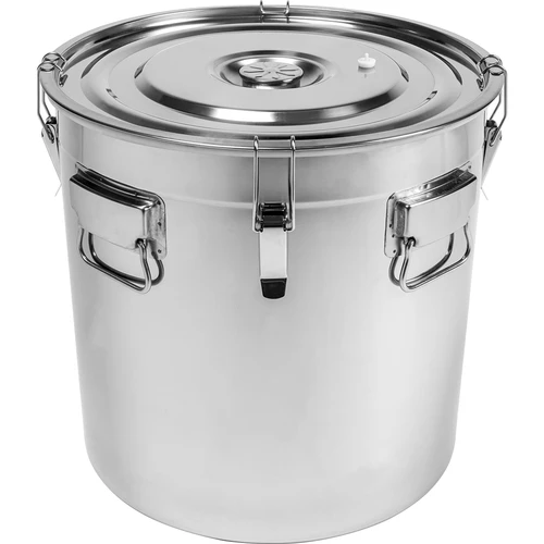 Behållare i rostfritt stål 60 l med lock - 2