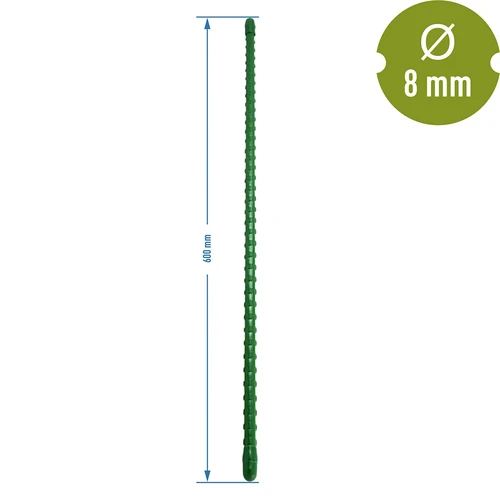 Belagd stålstång PE 0,6 m x 8 mm - 2