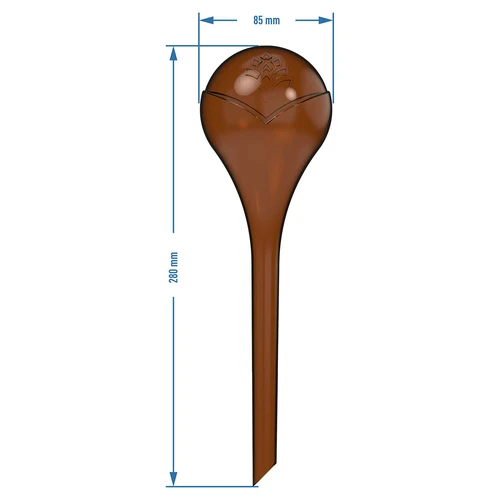 Bevattningskulor för växter, bärnstensfärgade genomskinliga, 400 ml, 2 st. - 5