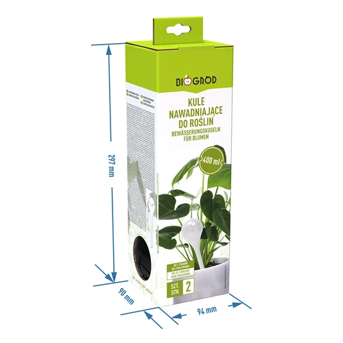 Bevattningskulor för växter, svarta matta, 400 ml, 2 st. - 4
