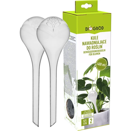 Bevattningskulor för växter, transparenta, 400 ml, 2 st. - 3