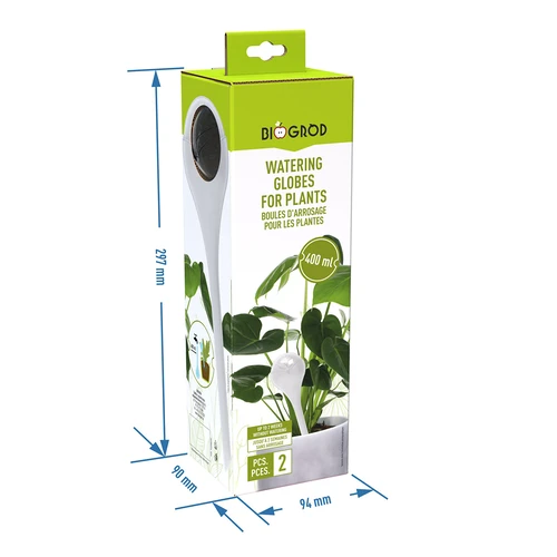 Bevattningskulor för växter, transparenta, 400 ml, 2 st. - 6