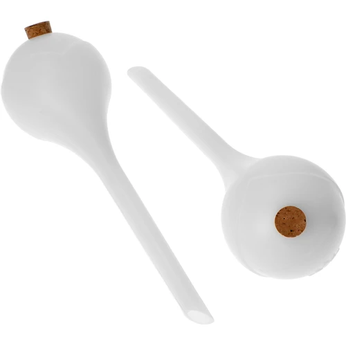 Bevattningskulor för växter, vita halvgenomskinliga med kork, 400 ml, 4 st. - 2