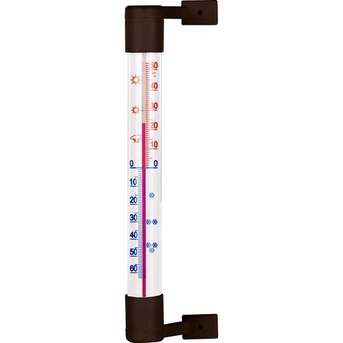 Brun utetermometer (-50°C till +50°C) 18cm