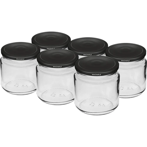 Burk 212ml fi66/4 med svart lock 6 st.