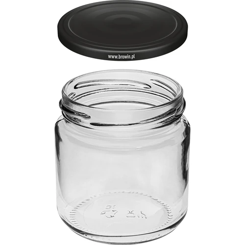 Burk 212ml fi66/4 med svart lock 6 st. - 3