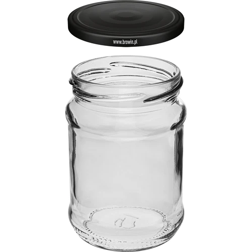 Burk 250 ml fi 66/4 svart lock - 6 st. - 3
