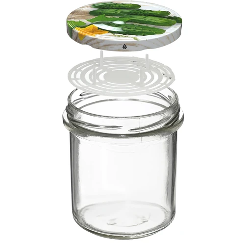 Burk 350 ml med lock och press - 6 st. - 2