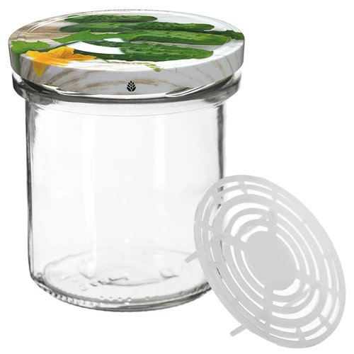 Burk 350 ml med lock och press - 6 st. - 4