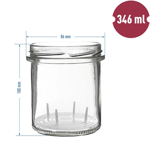 Burk 350 ml med lock och press - 6 st. - 7
