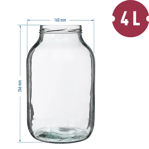 Burk 4 L, färgglatt lock + gaffel eller tång - 5
