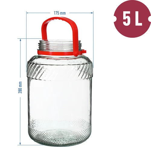 Burk 5 L med plastlock - 6