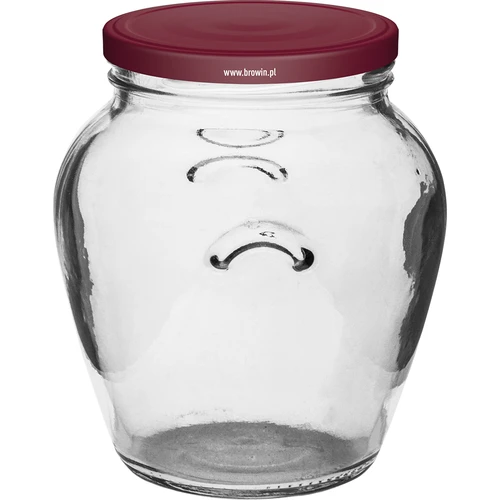 Burk Amfora 580 ml (fi 82) med vinrött lock 6 st - 2