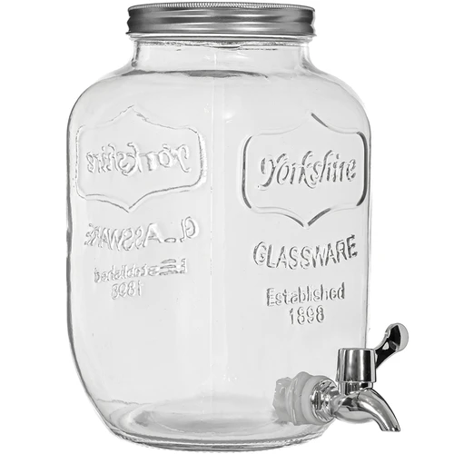 Burk för lemonad, med kran - glas, 4 L