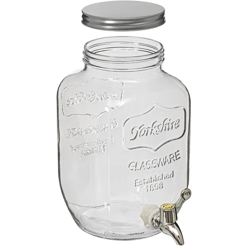 Burk för lemonad, med kran - glas, 4 L - 2
