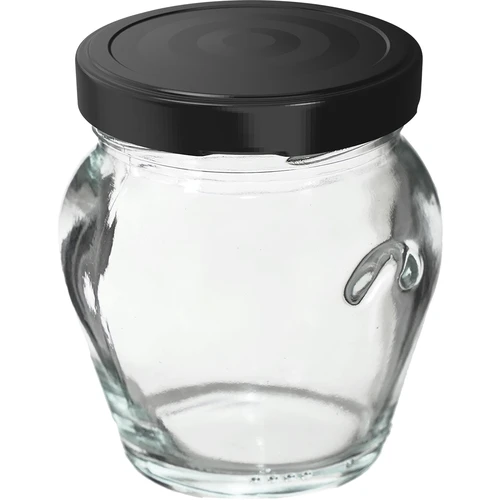 Burk TO 106 ml Amfora med svart lock fi 53 - 8 st. - 2