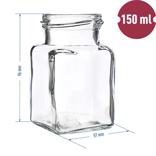 Burk TO 150 ml Fyra hörn fi 53 lock - 6 st. - 5