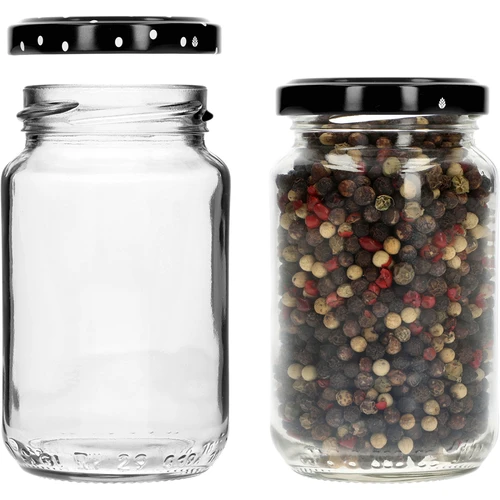 Burk TO 190ml med färgglatt lock fi 53 - 8 st. - 6