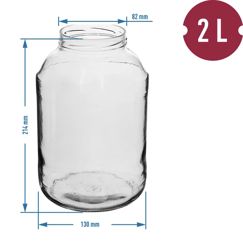 Burk TO 2 L, fi 82/6 med färgat lock + tång - 2