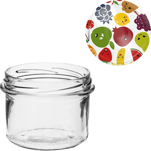 Burk TO 235 ml med färgglatt lock fi82 - 6 st. - 8