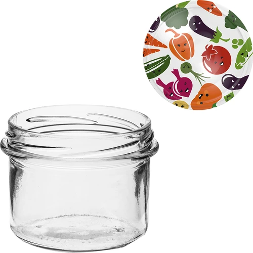 Burk TO 235 ml med färgglatt lock fi82 - 6 st. - 9