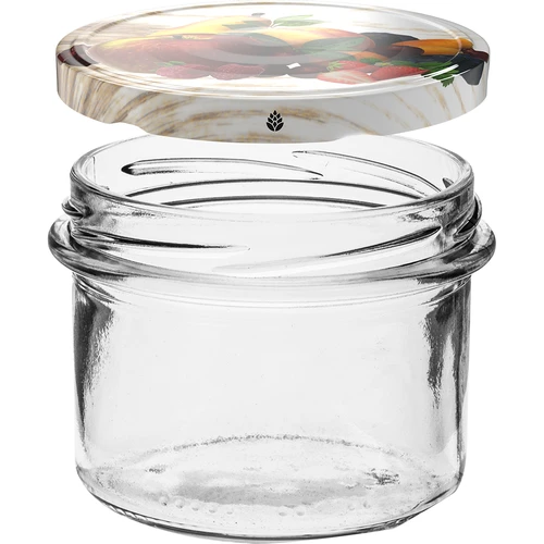 Burk TO 235 ml med färgglatt lock fi82 - 6 st. - 3