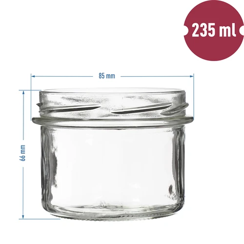 Burk TO 235 ml med färgglatt lock fi82 - 6 st. - 5