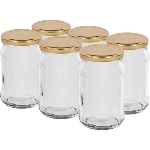 Burk TO 300 ml med guldfärgat lock fi 66 - 6 st.