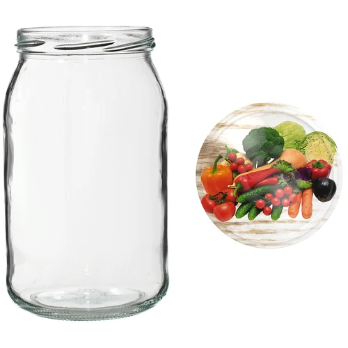 Burk TO 900 ml med färgat lock fi82/6 - 6 st. - 13